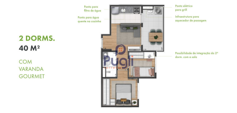 Imagem Apartamento com 2 Quartos à Venda, 46 m² em Vila Nair - São Paulo