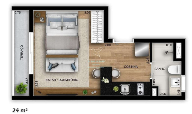 Imagem Studio com 1 Quarto à Venda, 24 m² em Vila Madalena - São Paulo Imagem Studio com 1 Quarto à Venda, 24 m² em Vila Madalena - São Paulo