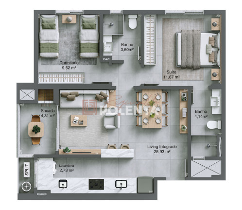 Imagem Apartamento com 2 Quartos à Venda, 76 m² em Centro - Criciúma Imagem Apartamento com 2 Quartos à Venda, 76 m² em Centro - Criciúma