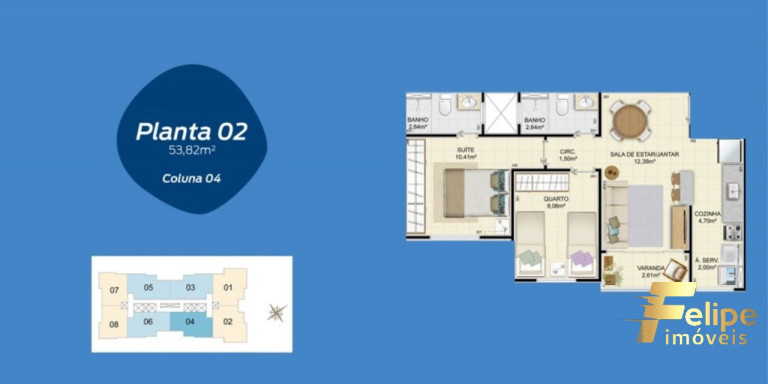 Imagem Imóvel com 2 Quartos à Venda, 50 m² em Residencial Coqueiral - Vila Velha