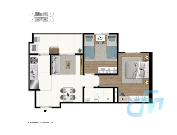 Imagem Apartamento com 2 Quartos à Venda, 49 m² em Mogi Moderno - Mogi Das Cruzes Imagem Apartamento com 2 Quartos à Venda, 49 m² em Mogi Moderno - Mogi Das Cruzes