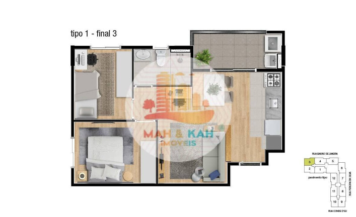 Imagem Apartamento com 2 Quartos à Venda, 47 m² em Silveira - Santo André