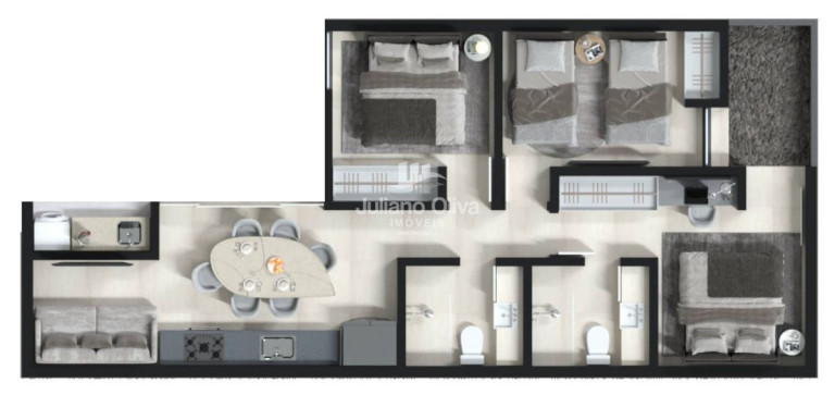 Casa com 3 Quartos à Venda, 60 m² em São José - Itapoá