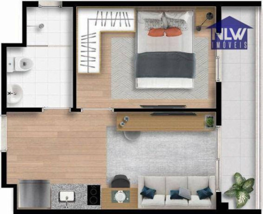 Apartamento com 1 Quarto à Venda, 30 m² em Alto Da Boa Vista - São Paulo