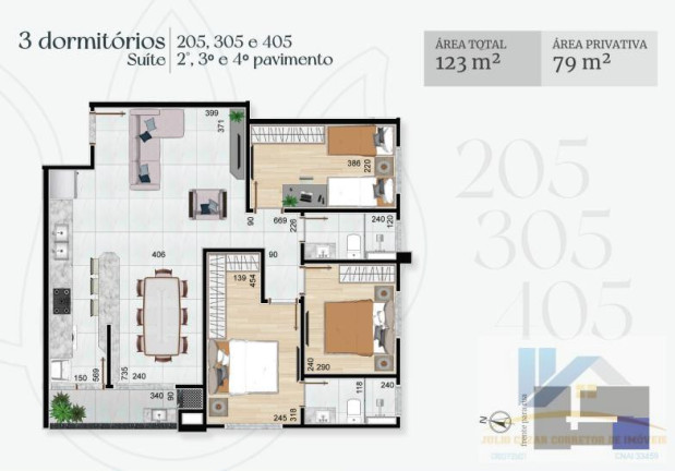 Imagem Apartamento com 3 Quartos à Venda, 79 m² em São Cristóvão - São José Dos Pinhais