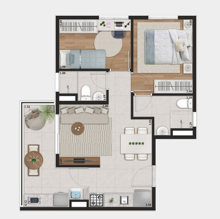 Imagem Apartamento com 2 Quartos à Venda, 60 m² em Parque Do Carmo - São Paulo Imagem Apartamento com 2 Quartos à Venda, 60 m² em Parque Do Carmo - São Paulo