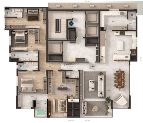 Apartamento com 4 Quartos à Venda, 184 m² em Centro - Itapema