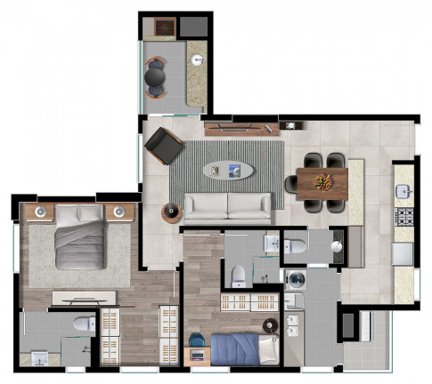 Imagem Apartamento com 3 Quartos à Venda, 95 m² em Centro - Curitiba