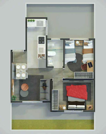 Imagem Imóvel com 2 Quartos à Venda, 40 m² em Chapéu Do Sol - Porto Alegre Imagem Imóvel com 2 Quartos à Venda, 40 m² em Chapéu Do Sol - Porto Alegre