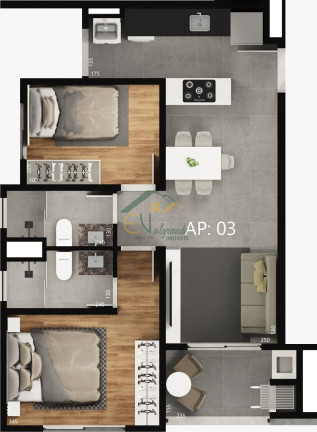 Imagem Apartamento com 2 Quartos à Venda, 59 m² em Lindóia - Curitiba Imagem Apartamento com 2 Quartos à Venda, 59 m² em Lindóia - Curitiba