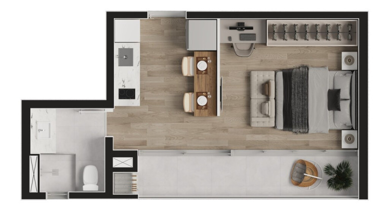 Imagem Apartamento com 1 Quarto à Venda, 95 m² em Batel - Curitiba