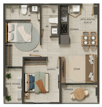 Imagem Apartamento com 2 Quartos à Venda, 51 m² em Bessa - João Pessoa Imagem Apartamento com 2 Quartos à Venda, 51 m² em Bessa - João Pessoa