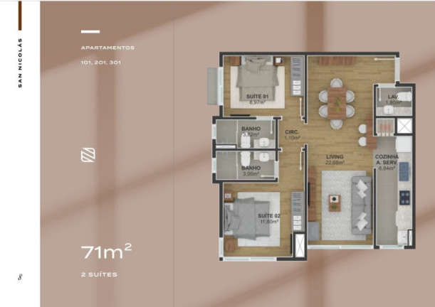 Imagem Apartamento com 2 Quartos à Venda, 71 m² em Floresta - Gramado Imagem Apartamento com 2 Quartos à Venda, 71 m² em Floresta - Gramado