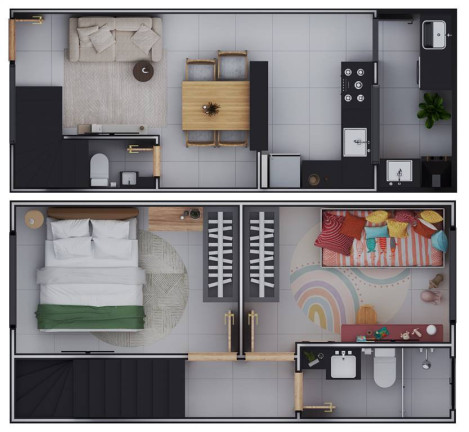 Imagem Casa com 2 Quartos à Venda, 50 m² em Ocian - Praia Grande Imagem Casa com 2 Quartos à Venda, 50 m² em Ocian - Praia Grande