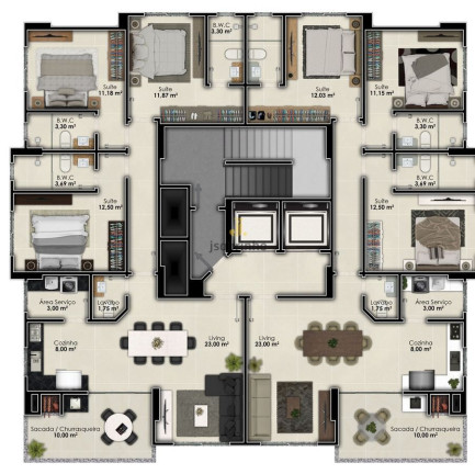 Imagem Apartamento com 3 Quartos à Venda, 107 m² em Meia Praia - Itapema Imagem Apartamento com 3 Quartos à Venda, 107 m² em Meia Praia - Itapema