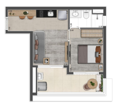 Imagem Studio com 1 Quarto à Venda, 27 m² em Perdizes - São Paulo Imagem Studio com 1 Quarto à Venda, 27 m² em Perdizes - São Paulo
