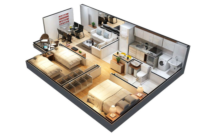 Imagem Apartamento com 2 Quartos à Venda, 49 m² em Parque Santos Dumont - Votorantim Imagem Apartamento com 2 Quartos à Venda, 49 m² em Parque Santos Dumont - Votorantim