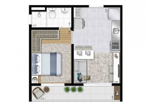 Imagem Apartamento com 1 Quarto à Venda, 31 m² em Vila Ré - São Paulo Imagem Apartamento com 1 Quarto à Venda, 31 m² em Vila Ré - São Paulo