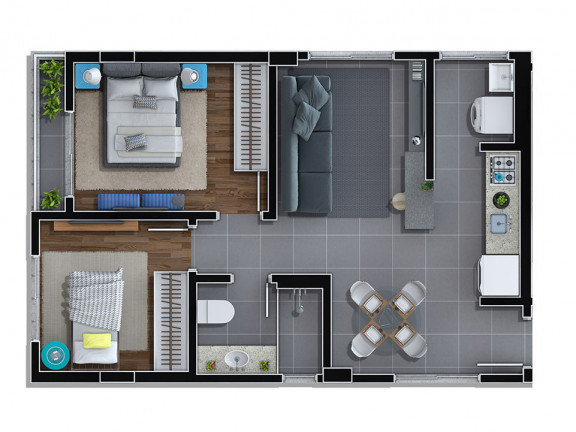 Imagem Apartamento com 1 Quarto à Venda, 35 m² em Rebouças - Curitiba