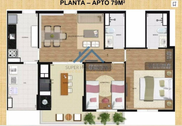 Imagem Apartamento com 2 Quartos à Venda, 79 m² em Dezoito Do Forte Empresarial/alphaville. - Barueri Imagem Apartamento com 2 Quartos à Venda, 79 m² em Dezoito Do Forte Empresarial/alphaville. - Barueri