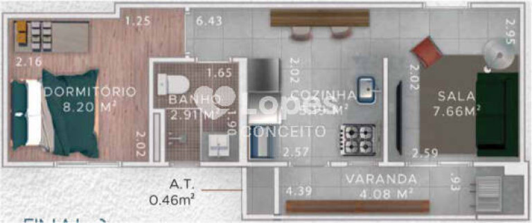 Imagem Apartamento com 1 Quarto à Venda, 37 m² em Boqueirão - Praia Grande