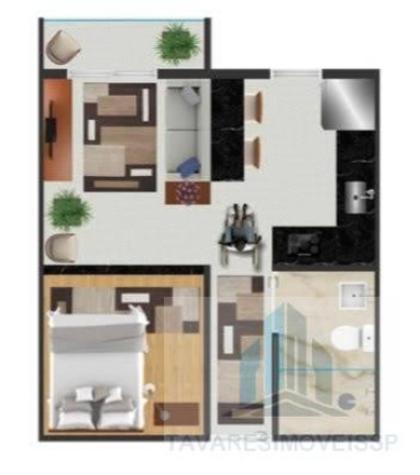 Imagem Apartamento com 1 Quarto à Venda, 35 m² Imagem Apartamento com 1 Quarto à Venda, 35 m²