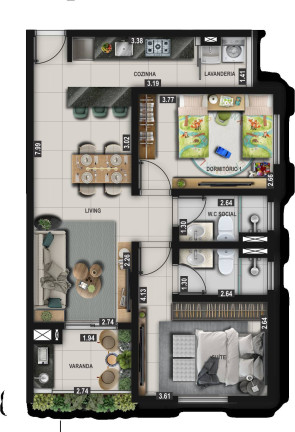 Imagem Apartamento com 3 Quartos à Venda, em Alvinópolis - Atibaia Imagem Apartamento com 3 Quartos à Venda, em Alvinópolis - Atibaia
