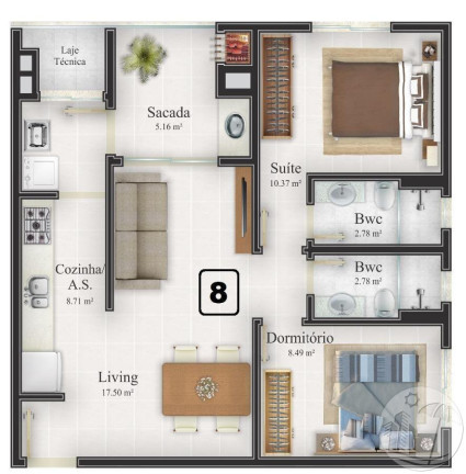 Imagem Apartamento com 2 Quartos à Venda, 63 m² em Itajaí Imagem Apartamento com 2 Quartos à Venda, 63 m² em Itajaí