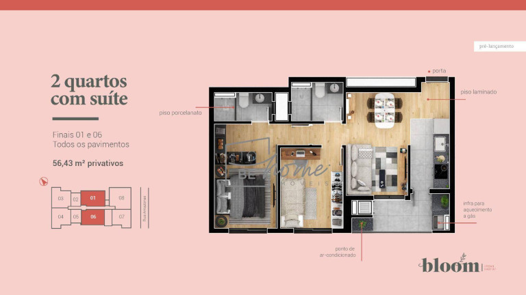 Imagem Apartamento com 2 Quartos à Venda, 56 m² em água Verde - Curitiba
