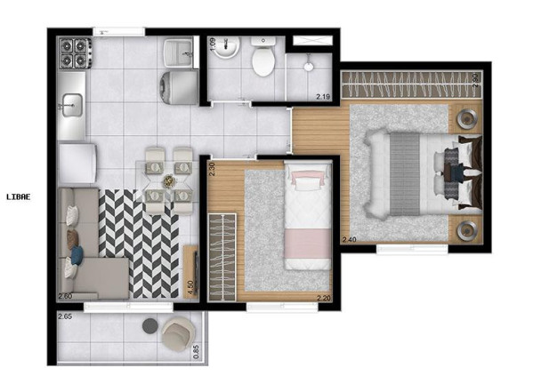 Imagem Apartamento com 1 Quarto à Venda, 26 m² em Paraisópolis - São Paulo