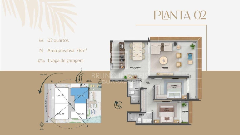Imagem Apartamento com 2 Quartos à Venda, 69 m² em Enseada Azul - Guarapari Imagem Apartamento com 2 Quartos à Venda, 69 m² em Enseada Azul - Guarapari
