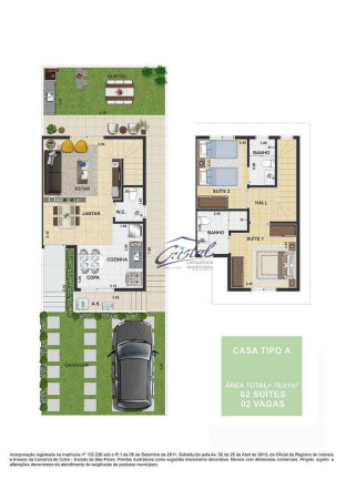 Imagem Casa com 2 Quartos à Venda, 70 m² em Granja Viana - Cotia Imagem Casa com 2 Quartos à Venda, 70 m² em Granja Viana - Cotia