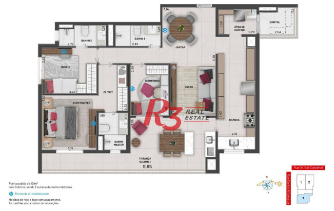 Imagem Apartamento com 3 Quartos à Venda, 124 m² em Gonzaga - Santos Imagem Apartamento com 3 Quartos à Venda, 124 m² em Gonzaga - Santos