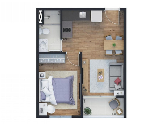 Imagem Apartamento com 1 Quarto à Venda, 34 m² em Centro - São José Dos Campos Imagem Apartamento com 1 Quarto à Venda, 34 m² em Centro - São José Dos Campos