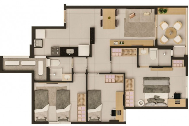 Imagem Apartamento com 3 Quartos à Venda, 69 m² em Aldeota - Fortaleza