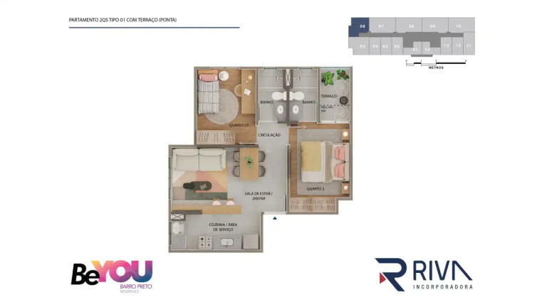 Imagem Apartamento com 2 Quartos à Venda, 59 m² em Barro Preto - Belo Horizonte Imagem Apartamento com 2 Quartos à Venda, 59 m² em Barro Preto - Belo Horizonte