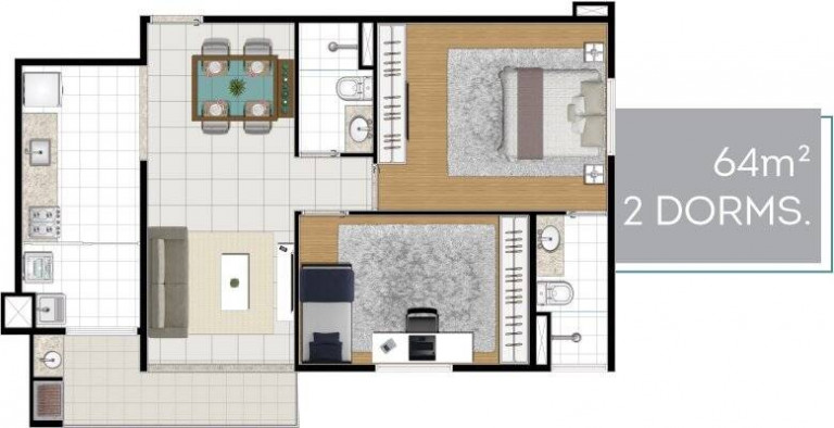 Imagem Apartamento com 2 Quartos à Venda, 64 m² em Melville Empresarial I E Ii - Barueri Imagem Apartamento com 2 Quartos à Venda, 64 m² em Melville Empresarial I E Ii - Barueri