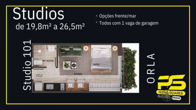 Imagem Apartamento com 2 Quartos à Venda, 45 m² em Cabo Branco - João Pessoa Imagem Apartamento com 2 Quartos à Venda, 45 m² em Cabo Branco - João Pessoa