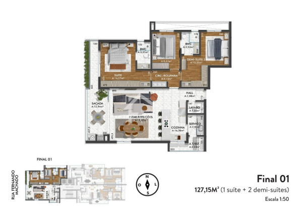 Imagem Apartamento com 2 Quartos à Venda, 89 m² em América - Joinville