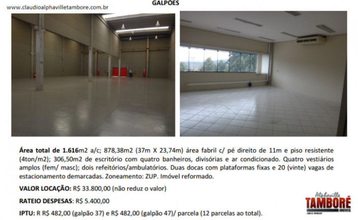 Imagem Galpão para Alugar,  em Galpão Em Alphaville - Alphaville