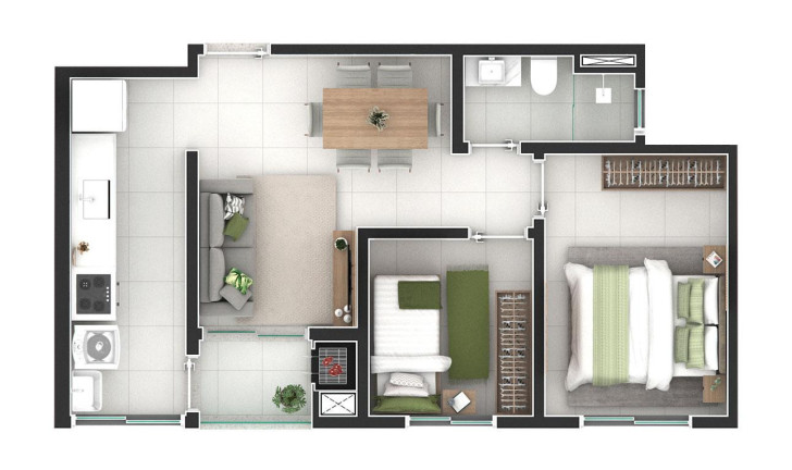 Imagem Apartamento com 2 Quartos à Venda, 49 m² em Aristocrata - São José Dos Pinhais Imagem Apartamento com 2 Quartos à Venda, 49 m² em Aristocrata - São José Dos Pinhais