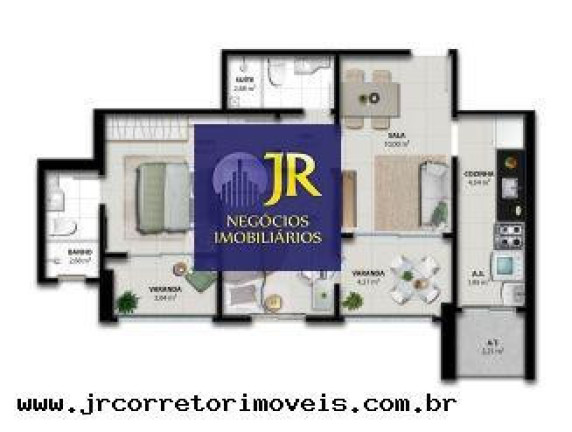 Imagem Apartamento com 2 Quartos à Venda, 60 m² em Jockey De Itaparica - Vila Velha