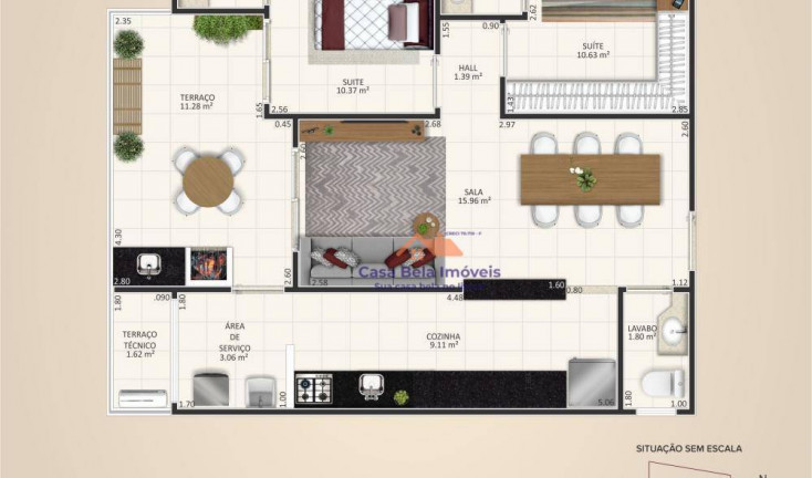 Imagem Apartamento com 3 Quartos à Venda, 106 m² em Aviação - Praia Grande