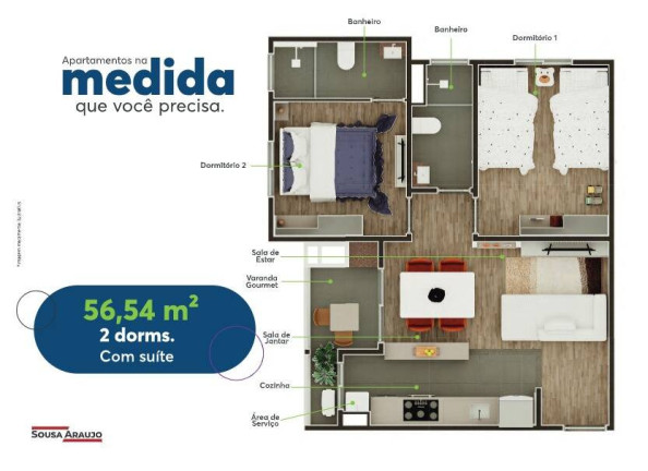 Imagem Apartamento com 2 Quartos à Venda, em Remanso Campineiro - Hortolândia Imagem Apartamento com 2 Quartos à Venda, em Remanso Campineiro - Hortolândia