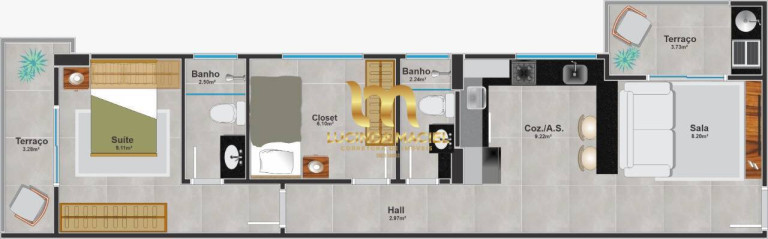 Imagem Apartamento com 2 Quartos à Venda, 53 m² em Canto Do Forte - Praia Grande