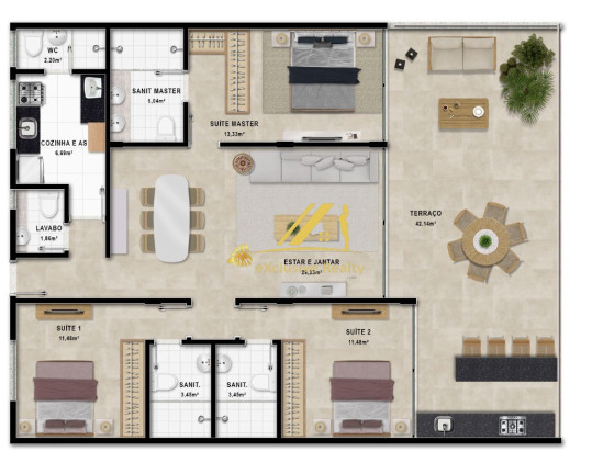 Imagem Imóvel com 3 Quartos à Venda, 168 m² em Jardim Atlântico - Ilhéus Imagem Imóvel com 3 Quartos à Venda, 168 m² em Jardim Atlântico - Ilhéus