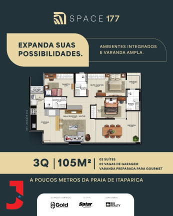 Imagem Apartamento com 3 Quartos à Venda,  em Praia De Itaparica - Vila Velha