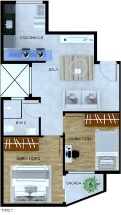Imagem Apartamento com 2 Quartos à Venda, 45 m² em Parque Paineiras - São Paulo Imagem Apartamento com 2 Quartos à Venda, 45 m² em Parque Paineiras - São Paulo