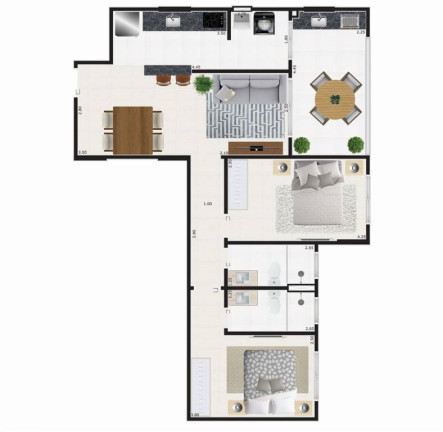 Imagem Apartamento com 2 Quartos à Venda, 78 m² em Guilhermina - Praia Grande