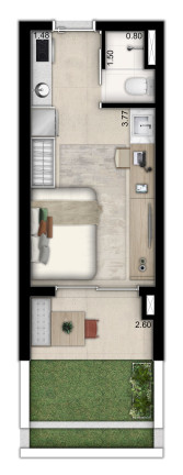 Imagem Imóvel com 1 Quarto à Venda, 23 m² em Moema - São Paulo